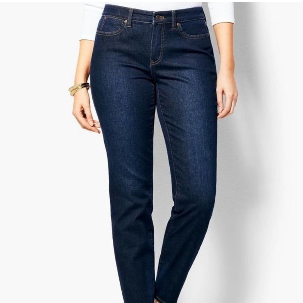 Jones New York Gramercy Dark Wash Straight Leg Jeans Size 12